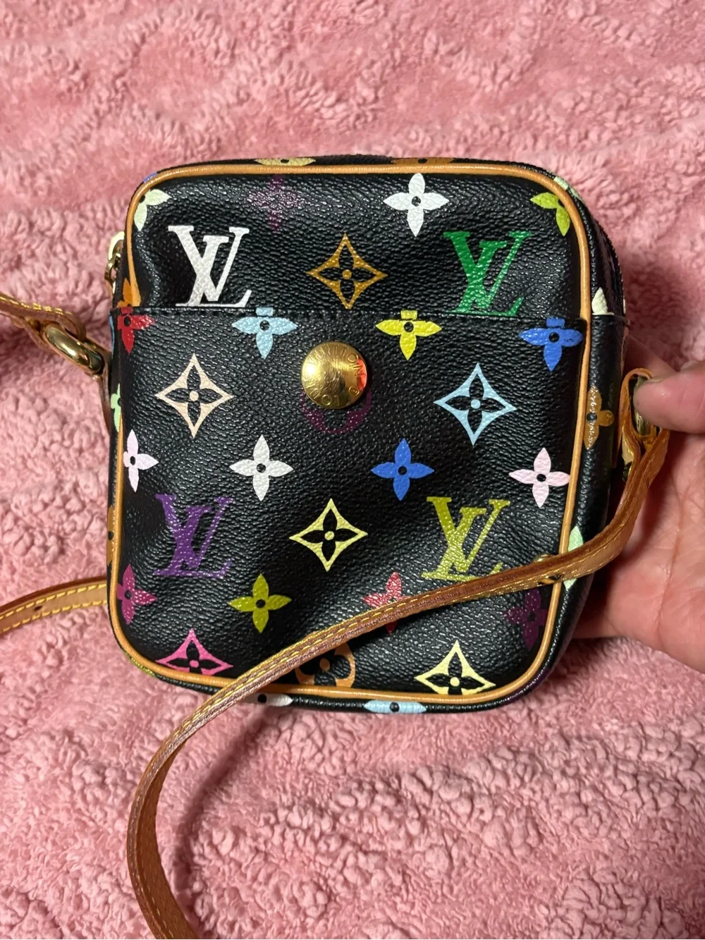 Louis Vuitton Black Multicolor Monogram Small Crossbody Bag